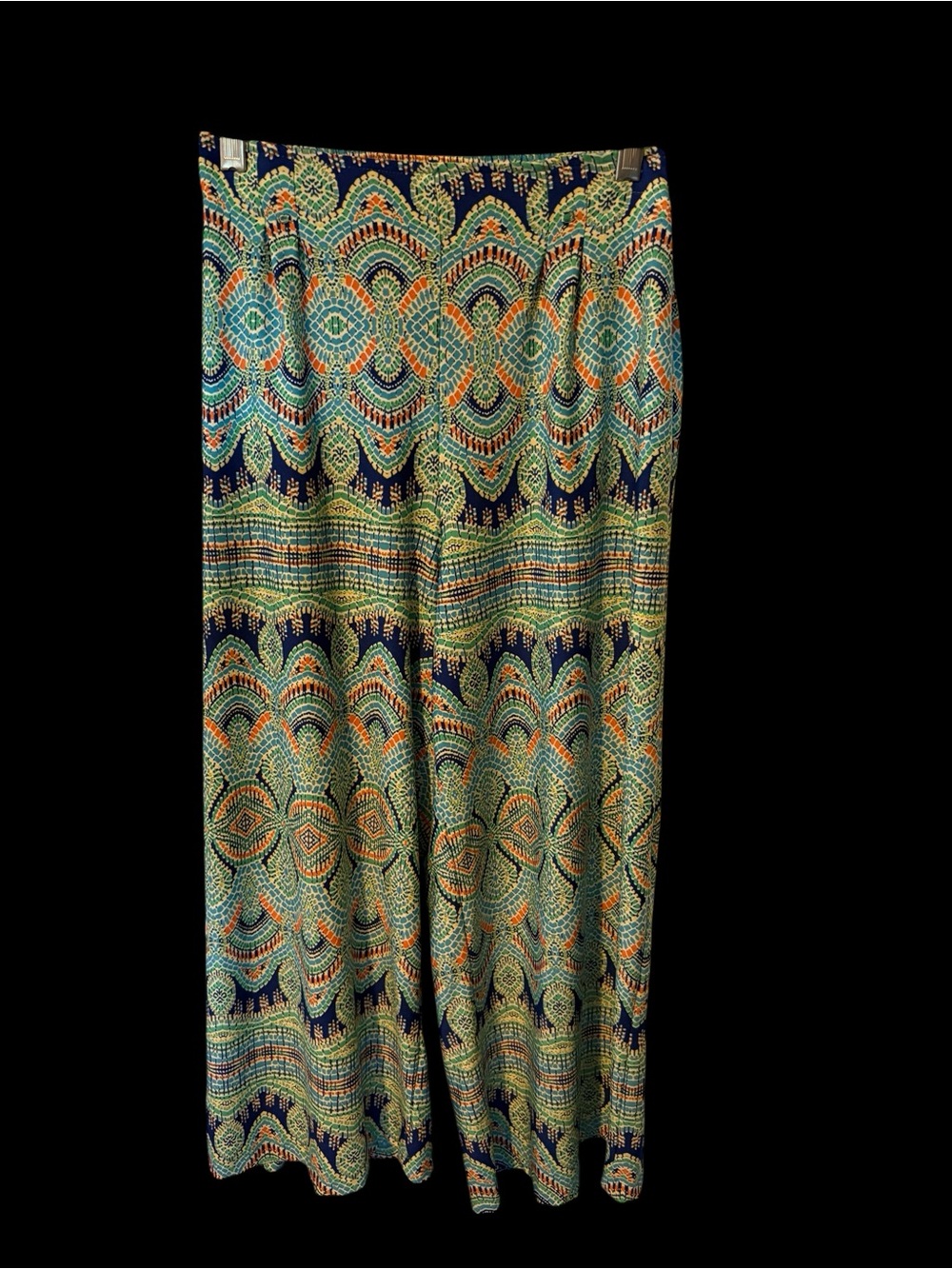 GNW Printed Pants in Teal, Navy and Orange